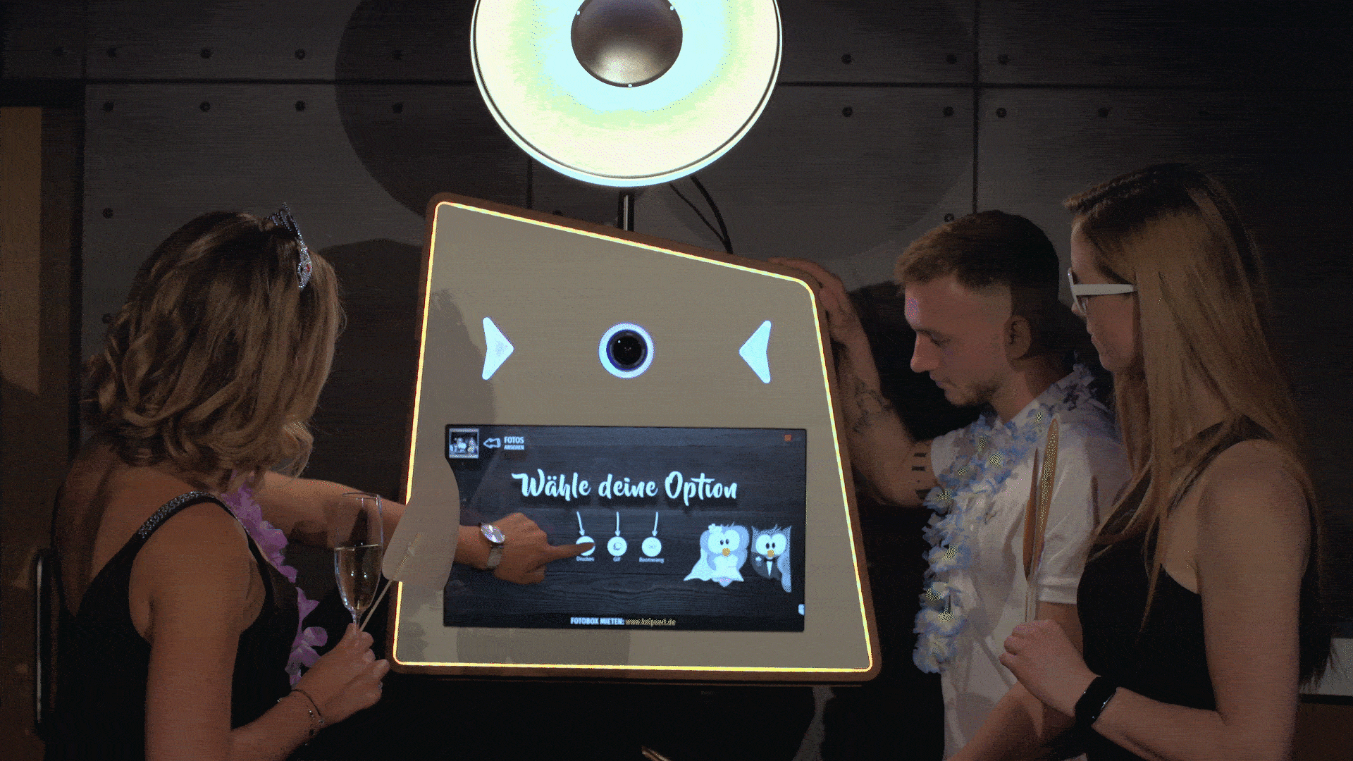 Fotobox Touchscreen Bedienung